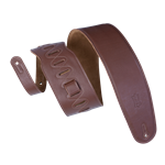 Levy's 3 1/2" Padded Garment Leather Bass Strap With Suede Backing. Adjustable From 36" To 52".Brown Color