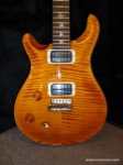 Custom 22 Left Handed, Trem, 10 Top Flame, Nickel, Birds, Amber