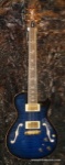 PRS Singlecut Hollowbody 25th Anniversary, 10 Top, Sapphire Smokeburst, Gold Hardware. Piezo