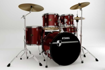 TAMA Imperialstar complete drum package vintage red