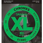 D'Addario ECB80 Bass Guitar Strings, Long Scale Light, 40-95