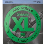 D'Addario EPS220 ProSteels Bass Guitar Strings, Super Light, 40-95, Long Scale