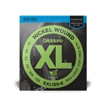 D'Addario EXL165-6 6-String Nickel Wound Bass Guitar Strings, Custom Light, 32-135, Long Scale