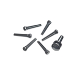 Planet Waves Injected Molded Bridge Pins with End Pin Set of 7, Black