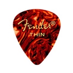 Fender 351 Cellulos Pick 12 Pack, Thin, Tortoise Shell