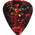 Fender 351 Celluloid Pick, Dark Shell, Medium, 12 Pack of Picks