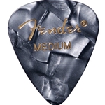 Fender 351 Medium Celluloid Pick, Black, Pack of 12