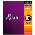 Elixir 16102 Nanoweb Phosphor Bronze Acoustic Guitar Strings - Medium (13-56)