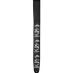 D'Addario 2.5" Kiss Rhinestone Leather Strap