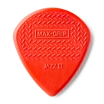 Dunlop Nylon Maxgrip Jazz III Pick, 6 Pack