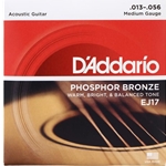 D'Addario EJ17 Phosphor Bronze Acoustic Guitar Strings, Medium, 13-56