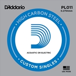 D'Addario PL011 Plain Steel Guitar Single String, .011