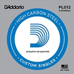 D'Addario PL012 Plain Steel Guitar Single String, .012