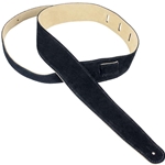 Henry Heller Capri Suede Guitar Strap, 2.5", Black