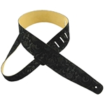 HH 2.5" ITALIAN LEATHER FLORAL BLK