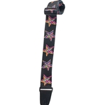 Henry Heller 2" Modern Multi-Color Star Motif Guitar Strap