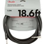 Fender Professional Series Instrument Cable, Straight/Angle, 18.6', Black