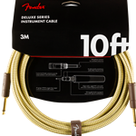 Fender Deluxe Series Instrument Cable, Straight/Straight, 10', Tweed