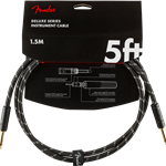 Fender Deluxe Series Instruments Cable, Straight/Straight, 5', Black Tweed