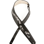 D'Addario Leather Guitar Strap, Snake Window, L25S1500