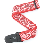 D'Addario Woven Guitar Strap, Guatemalan, Red, T20W1414