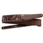 Taylor 2.25" Vegan Leather Guitar Strap - Chocolate Brown Sequin