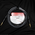 Proformance USA Guitar Instrument Cable, 6 FT, Straight Angle, 1/4-1/4