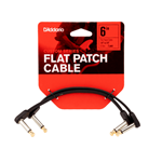 D'Addario Flat Patch Cable,6 Inch Rt Angle 2 pack