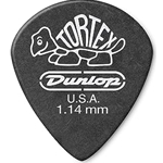 Dunlop Tortex Pitch Black Jazz Pick, 1.14 mm, 12 pack