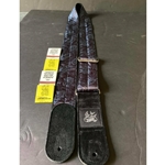 Jaykco Guitar Strap, Midnight Blue Floral on Black Suede