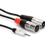 Hosa HMX-006Y REAN 3.5mm TRS to Dual XLR Male Pro Stereo Breakout Cable (6')