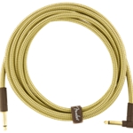 Fender Deluxe Instrument cable, 10ft, Right Angle, Tweed
