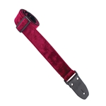 HH 2" Crushed Red Velvet Guitar Strap