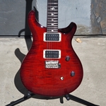 PRS CE24 Fire Red Wrap Black Satin Neck