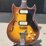 Used 1960's Kay K585 Double Cutaway Hollow Body with Case and Vibrato