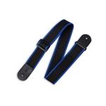 Levy’s 2″ Wide Black And Blue Polypropylene Guitar Strap