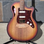 Cole Clarke New TRUE HYBRID Thinline, All Blackwood, cutaway, Cole Clark Balanced Hum Sing Sing, Sunburst