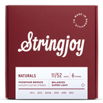 Stringjoy Naturals | Super Light Gauge (11-52) Phosphor Bronze Acoustic Guitar Strings