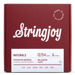 Stringjoy Naturals | Light Gauge (12-54) Phosphor Bronze Acoustic Guitar Strings