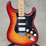 Used 2022 Fender Player Stratocaster Plus Top HSS Aged Cherry Burst with Gigbag