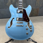 Used Ibanez AS83 Artcore Semi-Hollow Electric Guitar - Steel Blue with Hard Ibanez Case