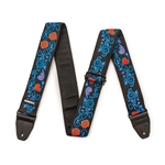 Dunlop JIMI HENDRIX™ MONTEREY BLACKLIGHT STRAP – BLUE