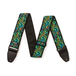 Dunlop JIMI HENDRIX™ LOVE DROPS BLACKLIGHT STRAP – BLUE