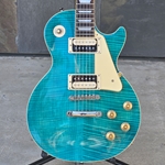 Used 2014 Epiphone Les Paul Traditional Pro Aqua Blue Satin with Gig Bag