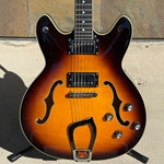 Used Hagstrom Viking Semi-Hollowbody Electric Guitar Tobacco Sunburst with Hard Case