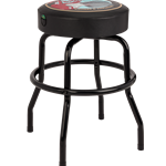 Fender® Guitars & Amps Pick Pouch Barstool, Black/Black, 24"
