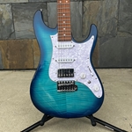 Ibanez AZ22S1F Electric, Transparent Turquoise Burst