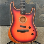 Used 2021 American Acoustasonic Stratocaster 3 Color Sunburst with Bag