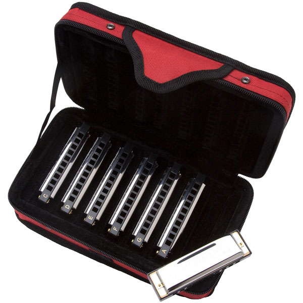 Hohner Blues Band 7 Piece Harmonica Set With Harmonica