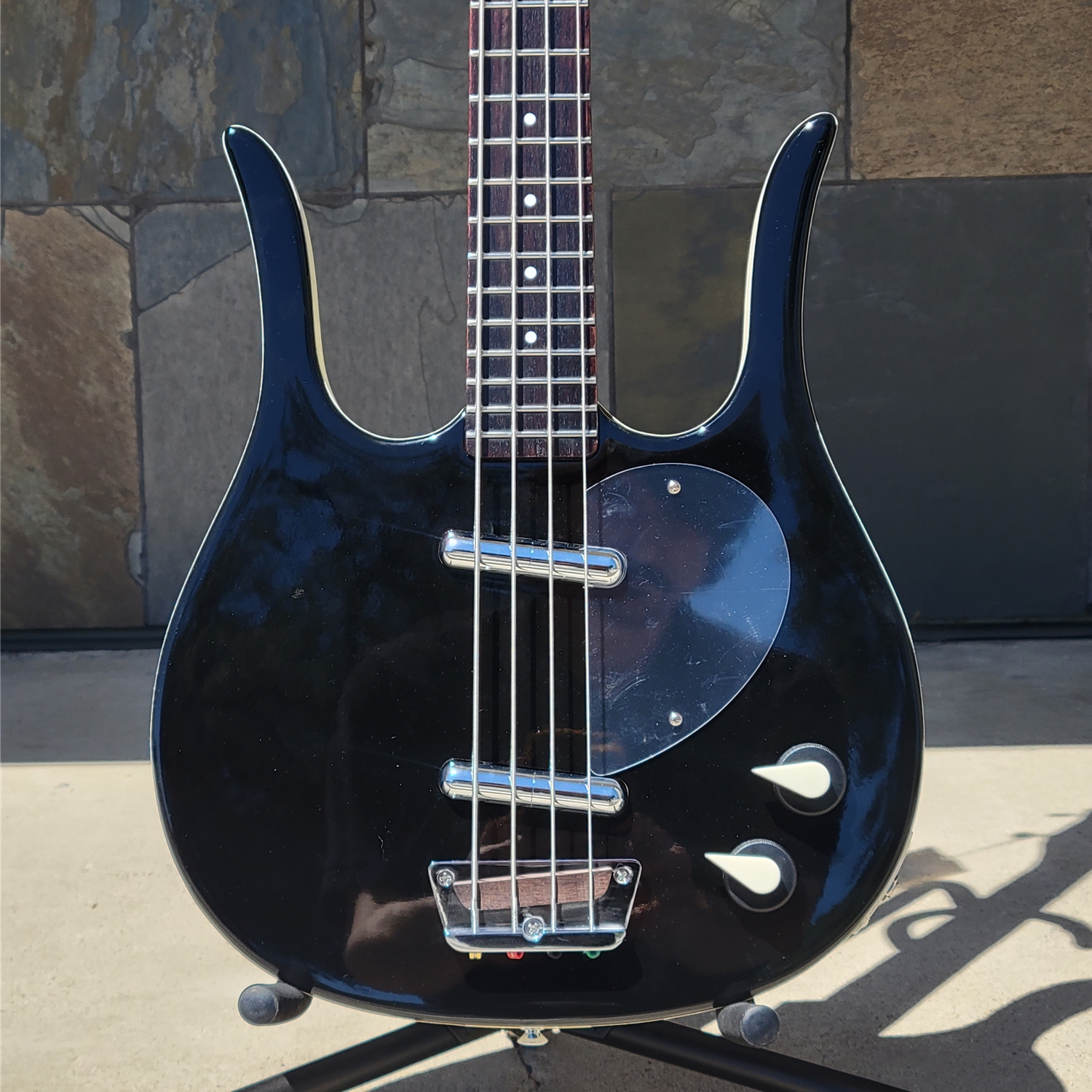 Instrumental Music Danelectro 59 Long Horn Short Scale Bass Black